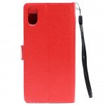 Wholesale iPhone X (Ten) Multi Pockets Folio Flip Leather Wallet Case with Strap (Red)